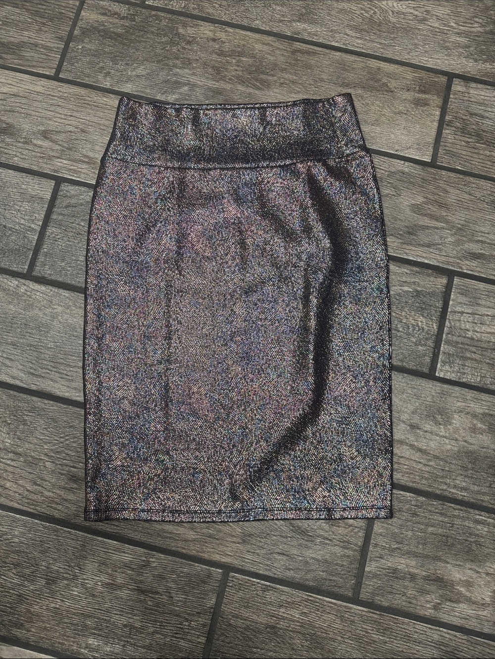 LuLaRoe Metallic Multicolor Pencil Skirt size M